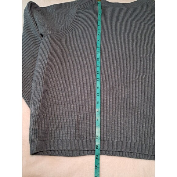 J.Crew Ribbed Stretch Crewneck Sweater Blue Gray  Soft Feel BJ580 $128 Size M - Picture 9 of 11